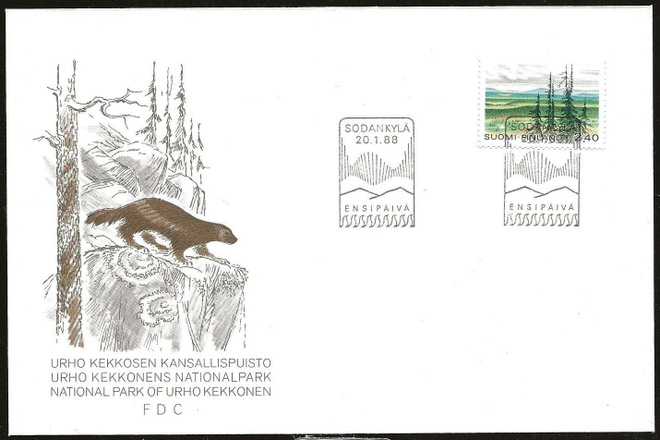 1988 FDC 2,40mk UKK Kansallispuisto