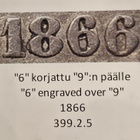 SNY399.2.5 uusi variantti 1 markka 1866 - pikkukuva 5