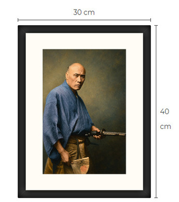 Uusi Samurai art print kehystetty 30 cm x 40 cm