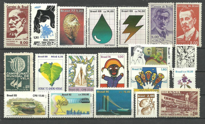 BRASILIA suuri levyllinen postituoreita merkkejä **