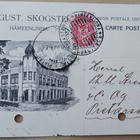 Hämeenlinna, A. Skogster,tilauskortti Strengbergille p. 1909 - pikkukuva 1