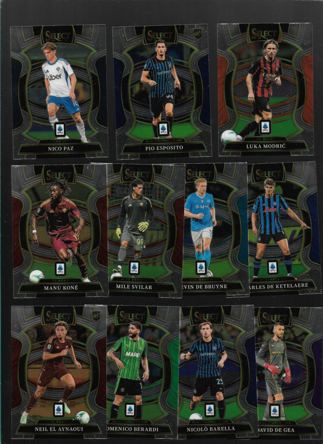 Panini Select Serie A 2025-26 peruskortit + erikoiset