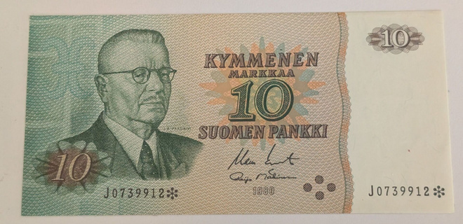 10 Markkaa 1980 tähti J0739912