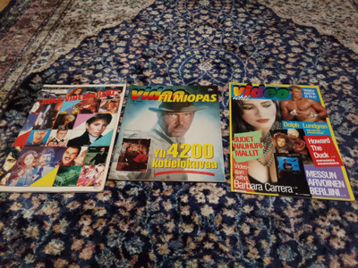 3 kpl video vhs lehtiä
