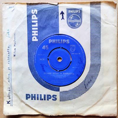 RITVA MUSTONEN: Kylmää Sotaa Ja Rakkautta –  7” 1961, ei KK