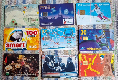 Puhelinkortteja 45 kpl Viro Eesti Joulupukki yms.