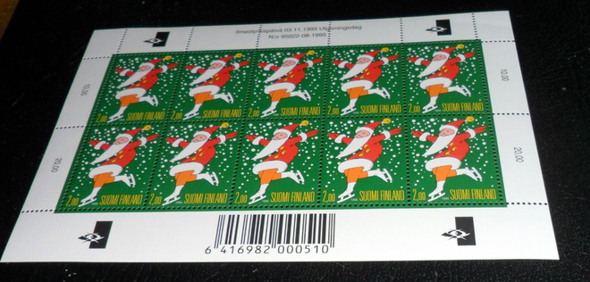 LAPE 1312 1995 JOULU MERKKI ** POSTITUORE