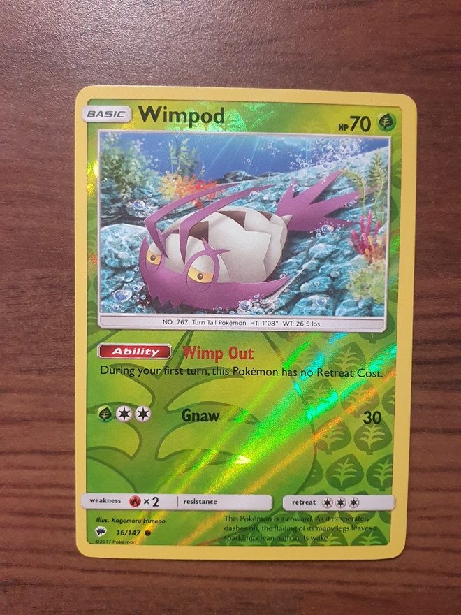 Pokemon Wimpod 16/147 Reverse holo Rare