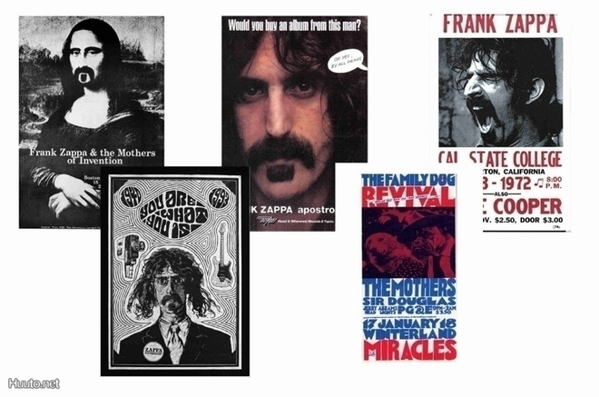 FRANK ZAPPA -- julistesetti A4 x 5 (mm. UPEA lahja !!!)