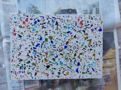 Terrazzo laatta, koko A4