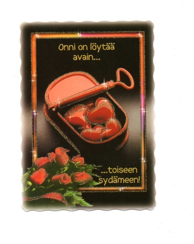 "ONNI ON LÖYTÄÄ AVAIN..." -KORTTI / PAPRON (Kimalle)