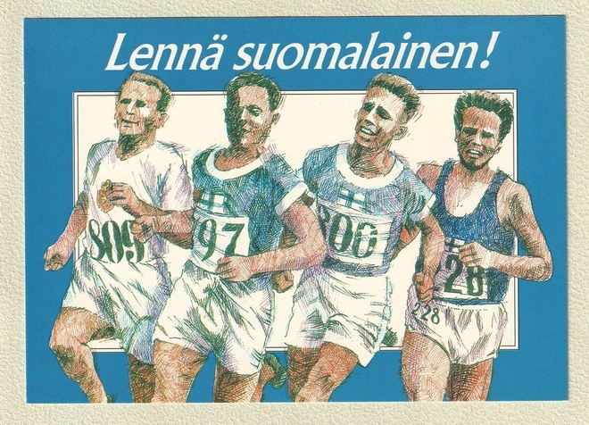 Postikortti Lennä suomalainen!