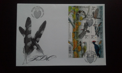 FDC Tikkalintuja 16.5.2001 LaPe 1563-1568 BL28