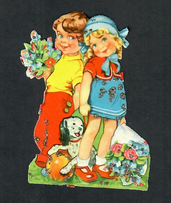 EAS 3058 - Ihastuttava kesäinen lapsipari 2 -  1960-luvulta