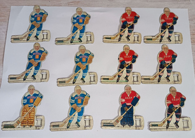 VintageGWS jääkiekko peltipelaajasarja 12 kpl (Suomi - CCCP)
