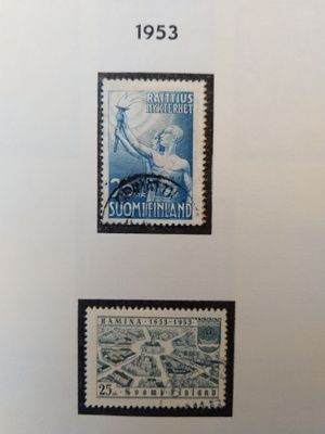 1953 Suomi postimerkki 2 kpl