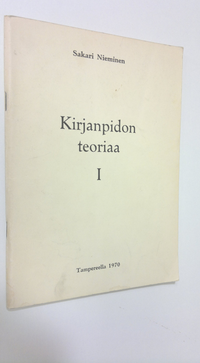 Sakari Nieminen : Kirjanpidon teoriaa 1