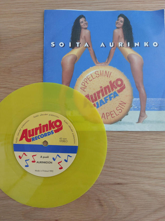 Singlelevy "Aurinkojaffan mainoslevy"