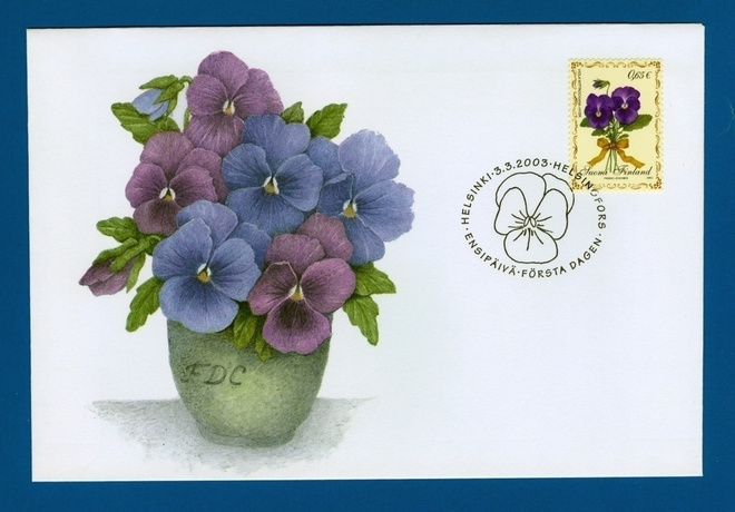 FDC – Pääsiäinen - orvokki  3.3.2003  Lape 1641