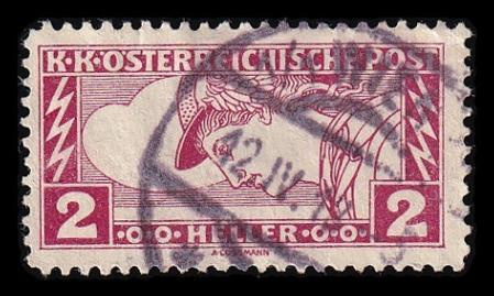 Itävalta 219A o Painotuotteen pikamerkki 2 H (12½) (1917)