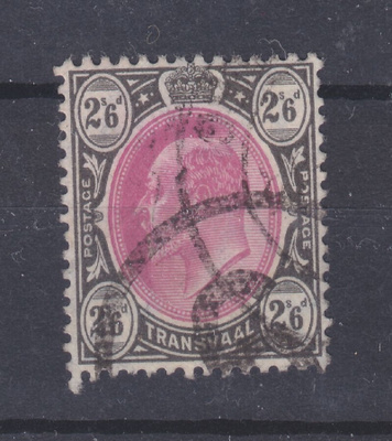 Transvaal 1904-8  2sh 6p merkki leimattuna