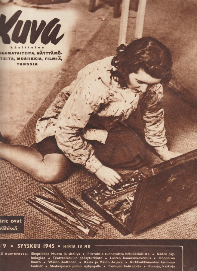 Taidelehti  KUVA   No 9 Syyskuu  1945