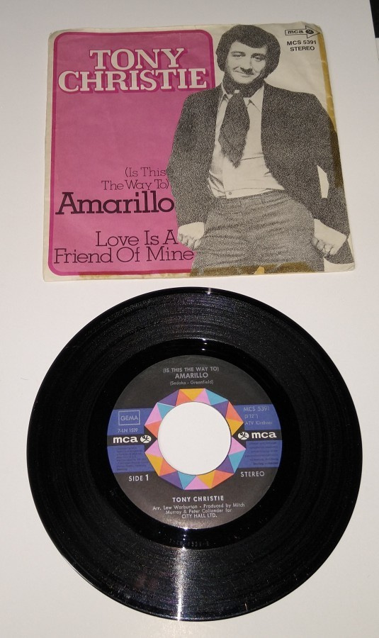 TONY CHRISTIE AMARILLO 7" SINGLE  7-LN 1540