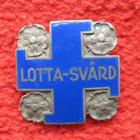 Vanha Lotta Svärd jäsenmerkki - hopeaa - - pikkukuva 1