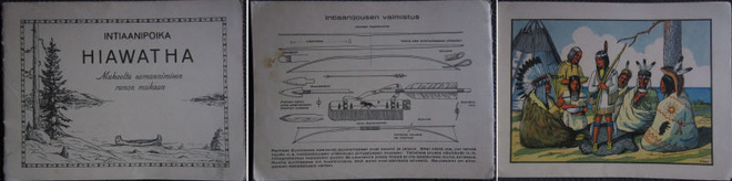 INTIAANIPOIKA HIAWATHA  kuvakirjanen (Todella vanha teos)