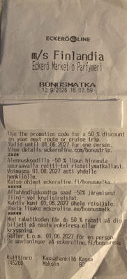Eckerö risteilyalennus koodi
