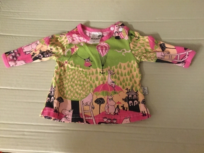 Muumi pitkähihainen paita koossa 62cm