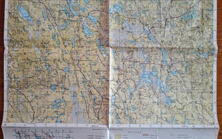 Karttalehti Kiihtelysvaara v. 1940