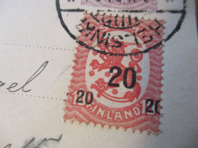 1924 Lisäpainaman siirtymä kaksoisehiökortti Saksaan