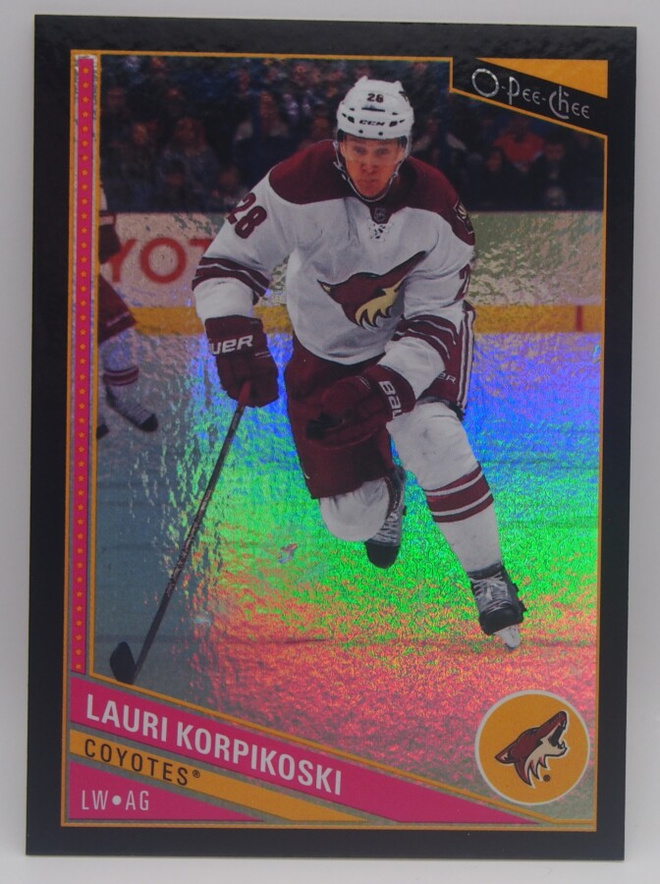2013-14 O-pee-chee Black rainbow foil Lauri Korpikoski /100