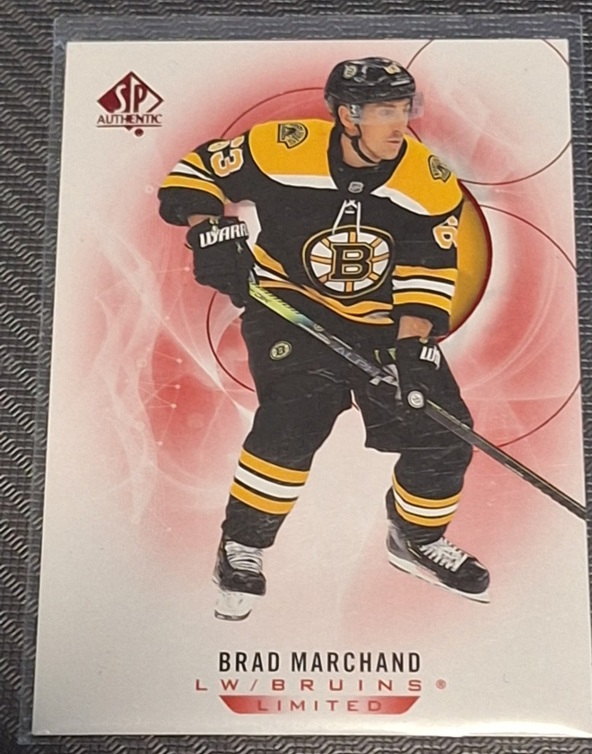 Sp Authentic 2020-21 Limited Red Brad Marchand Card# 35