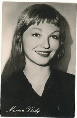 Filmitähti MARINA VLADY - vanha kortti