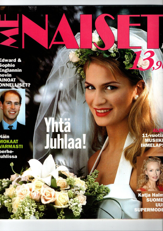 Me Naiset n:o 18 1994Yhtä juhlaa. Kirsi. Alina. Birgitte.