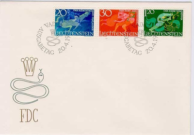 Lichtenstein Mi 475-7 FDC