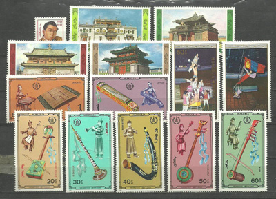 MONGOLIA suuri levyllinen postituoreita **
