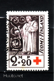 Suomi PR 1933, merkki 2mk+20p, leimattu