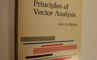 Jerry B. Marion : Principles of Vector Analysis