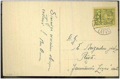 Latvia Mi 174 painotuotteella