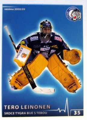 TERO LEINONEN 2008-09 Bili Tygri Liberec tem issue