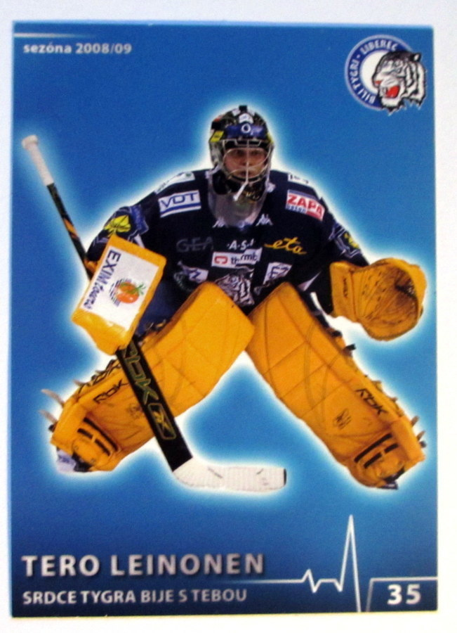 TERO LEINONEN 2008-09 Bili Tygri Liberec tem issue