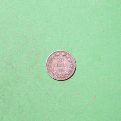 Hopeinen 25 penniä 1894