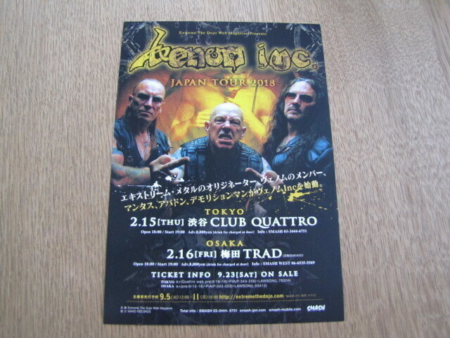 Venom inc flyer japani 2018 14,8 x 20.8