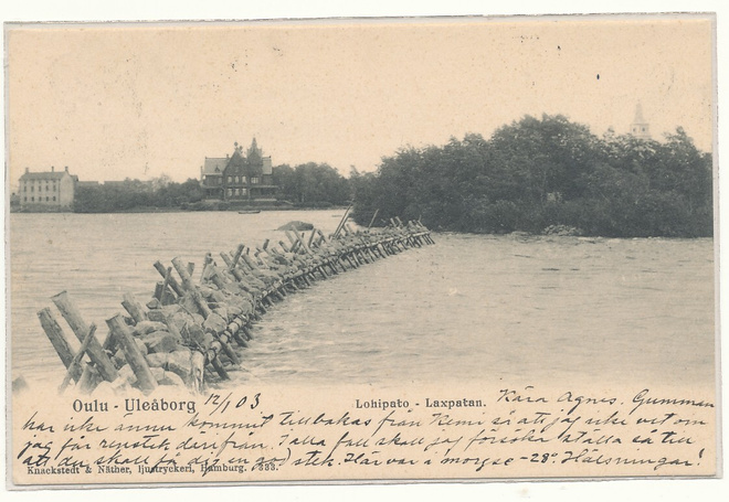 OULU, LOHIPATO - Carte Postale, kulk. 1903