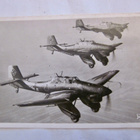 VANHA Kortti Natsi Saksa Luftwaffe Lentokone Ju 87 Stuka - pikkukuva 1