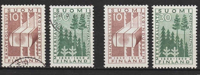 1959 Sahateollisuus ja metsähallinto merkit leimattuna ja **