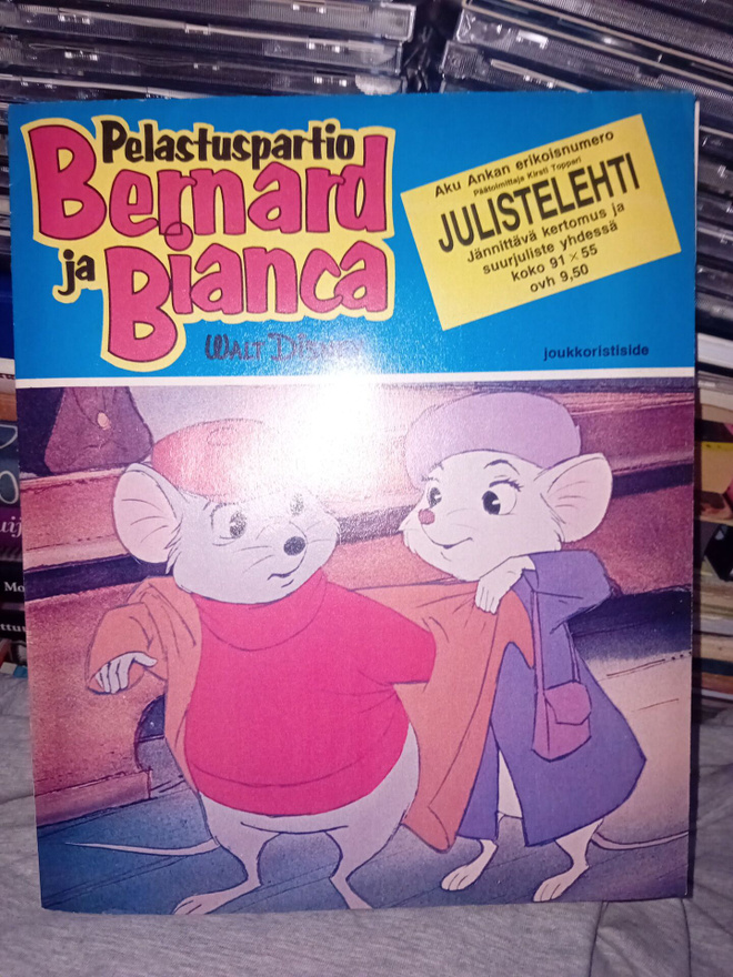 Julistelehti Pelastuspartio Bernard ja Bianca ( SIS POSTIKUL